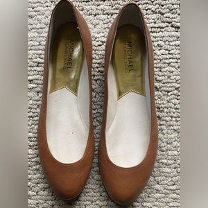 MICHAEL KORS LEATHER BALLERINA FLATS